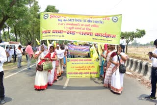 Jansevak protest in ranchi