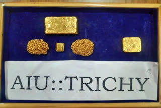 Tamil Nadu: Gold valued at over Rs 72 lakh seized at Trichy airport, 3 held