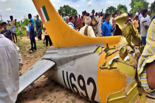 The IAF trainer jet crashed in an open field in Chamarajnagar and both pilots who were on board ejected to safety.