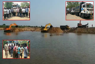 Locals blocking sand trucks