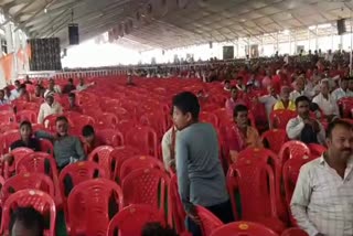 Chairs empty in Devi Lok program salkanpur