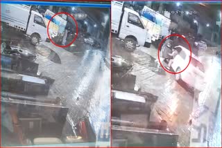 Thieves steal pickup car in Nahan in film style.