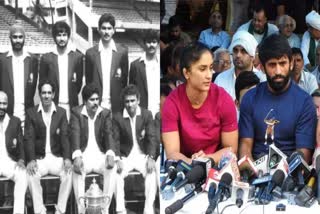 WRESTLERS PROTEST THE 1983 WORLD CUP WINNING TEAM LED BY KAPIL DEV URGED WRESTLERS NOT TO TAKE A HASTY DECISION