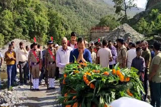 Commando Pramod Rawat Funeral in Pauri