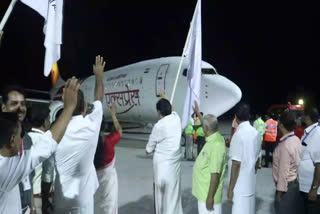 Hajj  hajj camp  hajj camp kannur airport  kannur airport hajj camp  hajj first flight from kannur  hajj camp inaugurated by chief minister  ഹജ്ജ്  ഹജ്ജ് ക്യാമ്പ്  ഹജ്ജ് ക്യാമ്പ് കണ്ണൂർ  കണ്ണൂർ വിമാനത്താവളം  കണ്ണൂർ വിമാനത്താവളം ഹജ്ജ് ക്യാമ്പ്  ഹജ്ജ് യാത്രികർ  ഹജ്ജ് ആദ്യ വിമാനം  ഹജ്ജ് തീർഥാടന വകുപ്പ് മന്ത്രി  വഖഫ്  മന്ത്രി വി അബ്‌ദുറഹിമാൻ  ഹജ്ജ് ക്യാമ്പ് ഉദ്ഘാടനം