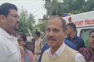 Adhir Ranjan Chowdhury reaches train accident spot