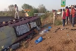 Shivpuri school bus accident site