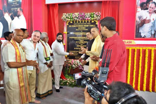 Maha CM Shinde performs 'bhoomi pujan' of temple being built in Navi Mumbai as replica of Tirupati temple