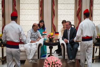 German Defence minister Boris Pistorius meeting with Rajnath Singh