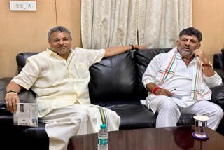 MP Karti Chidambaram met DK Sivakumar in Bangalore