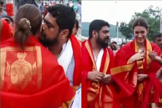 Om Raut Kissed Kriti Sanon In Tirumala, Netizens Trolls, Watch