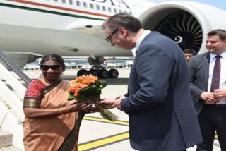 President Murmu arrives in Serbia on 4-day visit