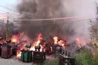 पटना में ट्रांसफॉर्मर रिपेरिंग वर्कसॉप में लगी आग