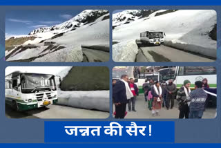 HRTC bus service started on Delhi-Leh route