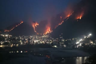 srinagar forest fire