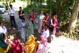 SDM Nadaun Aparajita Chandel visit Khorad Village for Road Problem in Hamirpur.
