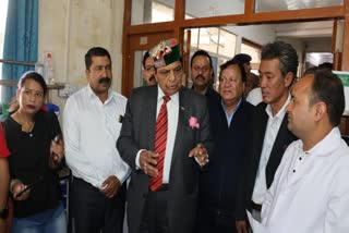 Health Minister Dr. Dhaniram Shandil visited Dhalpur Hospital.