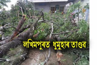 Heavy storm in Lakhimpur