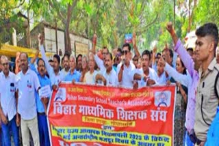 protest of teacher candidates in Bihar