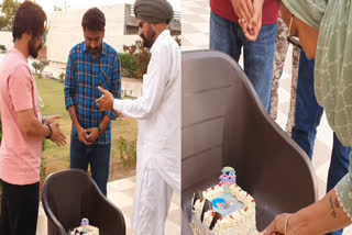 Fans celebrating Sidhu Musewala's birthday by reaching the mansion