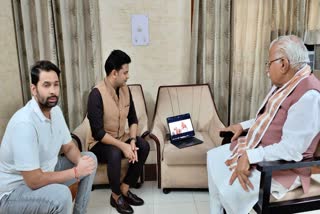 Manoj Muntashir meet haryana cm manohar lal