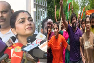 wrestlers protest Khushbu has explained