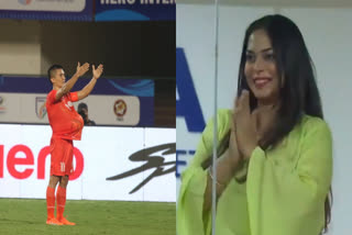 sunil chhetri announces wife s preganancy  sunil chhetri  sunil chhetri wife sonam bhattacharya  sonam bhattacharya  india vs Vanuatu highlights  സുനില്‍ ഛേത്രി അച്ഛനാവുന്നു  സുനില്‍ ഛേത്രി  സോനം ഭട്ടാചാര്യ  ഇന്‍റർ കോണ്ടിനന്‍റൽ കപ്പ്  intercontinental cup