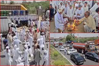 Farmers blocked Rohtak Delhi highway