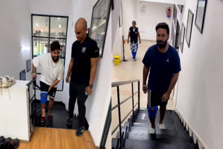 Rishabh Pant climbs stairs unassisted  Rishabh Pant  Rishabh Pant injury updates  Rishabh Pant video  റിഷഭ്‌ പന്ത് പടികൾ കയറുന്ന വീഡിയോ കാണാം  റിഷഭ്‌ പന്ത്  റിഷഭ്‌ പന്ത് ഇന്‍സ്റ്റഗ്രാം വീഡിയോ