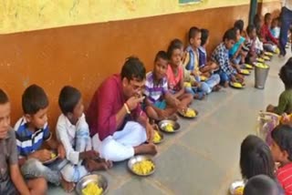 MLA sat and had lunch with the children