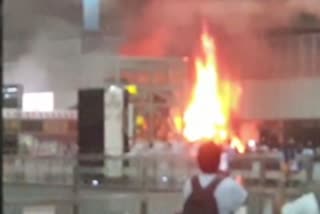 fire at kolkata airport