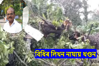 Heavy storm destroyed in Barpeta Road