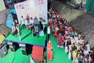 Bhajan sandhya in drain in Indore