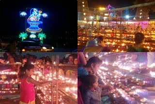 Bonfire celebration at Begore Naganateshwara Temple,ಬೇಗೂರು ನಾಗನಾಥೇಶ್ವರ ದೇವಾಲಯದಲ್ಲಿ ಲಕ್ಷ ದೀಪೋತ್ಸವ