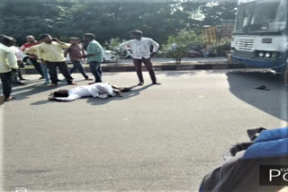 RTC bus collides with an elderly man