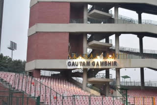 gautam gambhir inaugurated a stand named by him in arun jaitley cricket stadium