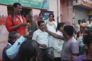 BJP-র গোষ্ঠী সংঘর্ষ, internal clash of BJP at Berhampore in Murshidabad