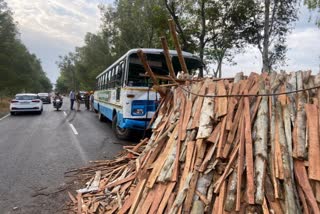 bus collided with canter and tractor in kaithal