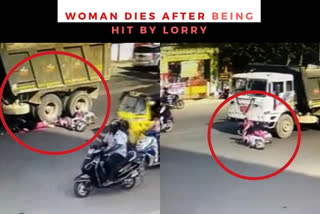 Hyderabad woman dies after being hit by lorry