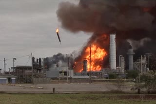 a large refinery fire in texas chemical plant