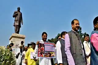 opposition walks around assembly complex