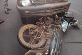 വാഹന അപകടം  ബെെക്ക് യാത്രക്കാരന് പരിക്ക്  accident  Bike traveler injured