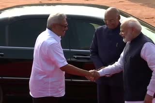sri lanka gotabaya rajapaksa receives by indian president and pm