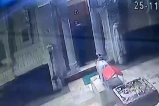 CCTV footage of theft in Shiv Mandir