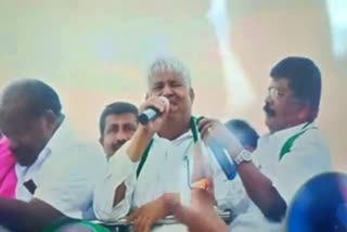 JDS candidate Javaraigowda Crying