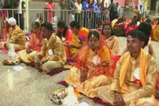 mass marriage  in balasore, 70 couple married