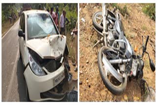 1 died in bike-car acceident in bhandara