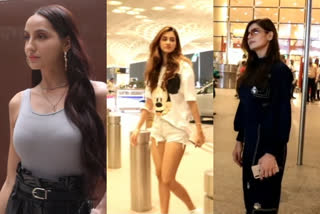 spotted, bollywood celebrities spotted airport, bollywood celebrities spotted different places in mumbai, nora fatehi, disha patni, zareen khan, karan johar, deepika padukone, kangana ranaut, sunny deol, arjun kapoor, kriti sanon