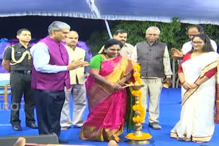 Governor tamilisai soundararajan launched the Rural Products Sales Fair at nird in hyderabad