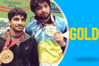 Sumit, Satyawart Kadian, Ravinder, senior national Wrestling Championships